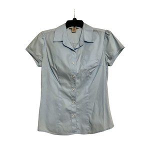 button up shirt / short sleeve / blue